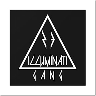 Illuminati Gang Triangle (White) Posters and Art